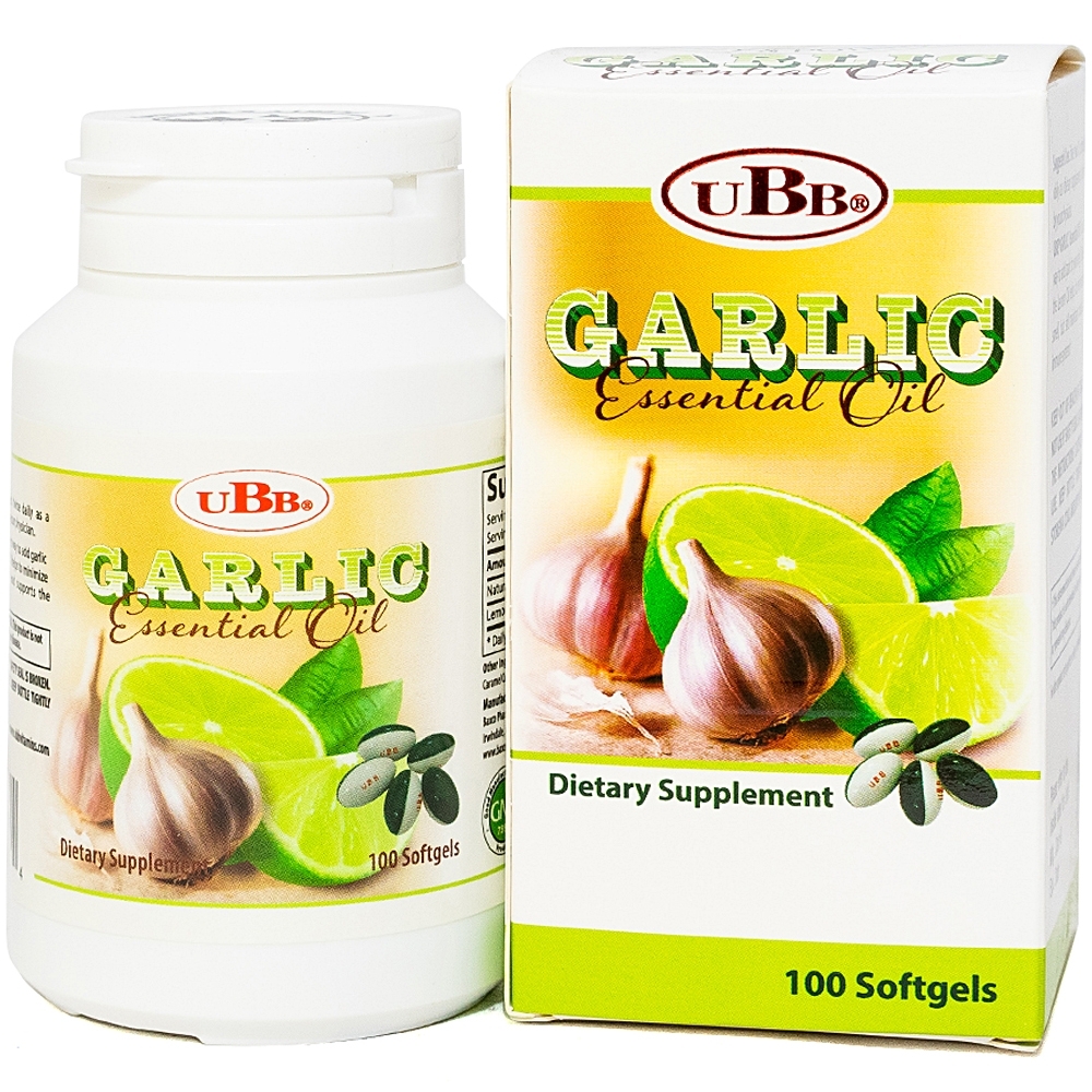 Hình ảnh Viên tinh dầu tỏi Garlic Essential Oil UBB hỗ trợ ngừa cảm cúm, ăn không tiêu (100 viên)