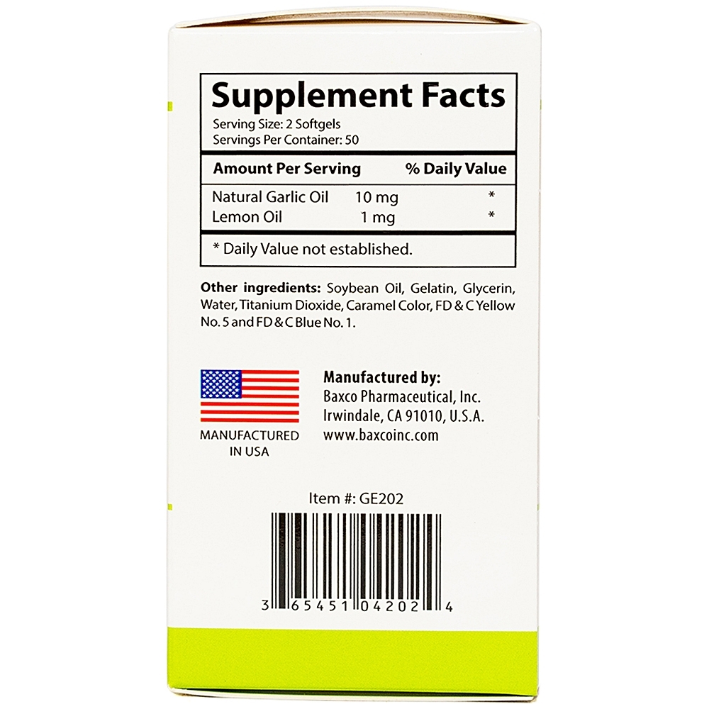 Hình ảnh Viên tinh dầu tỏi Garlic Essential Oil UBB hỗ trợ ngừa cảm cúm, ăn không tiêu (100 viên)