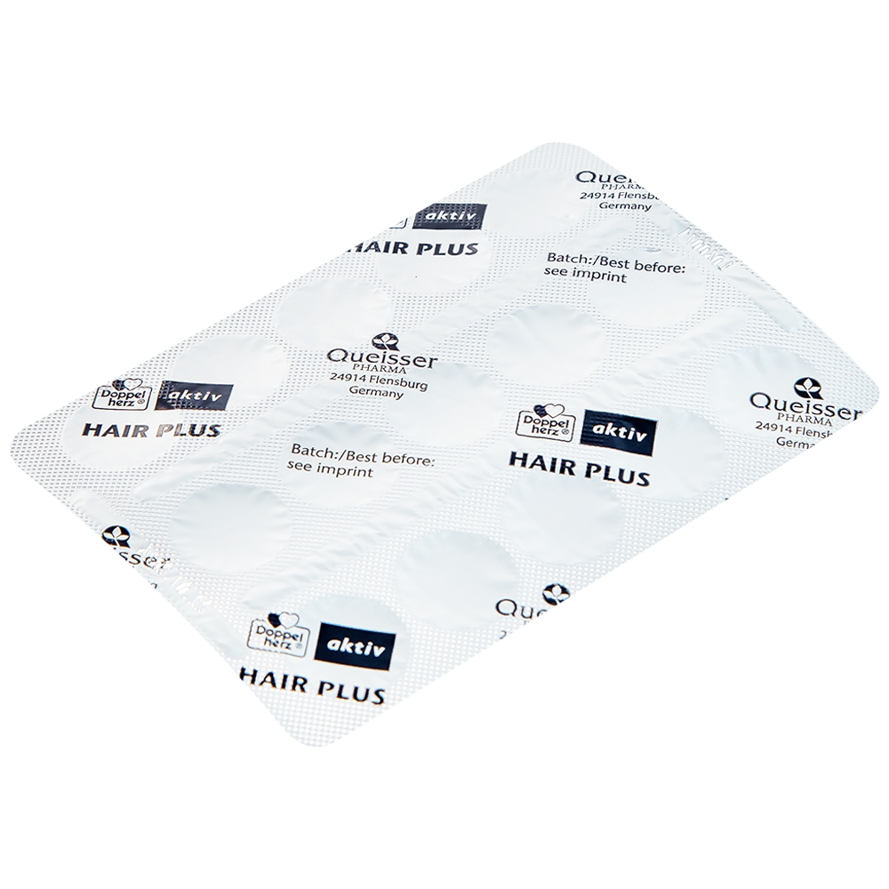 Hình ảnh Viên uống Hair Plus Doppelherz Aktiv bổ sung một số vitamin và khoáng chất (3 vỉ x 10 viên)