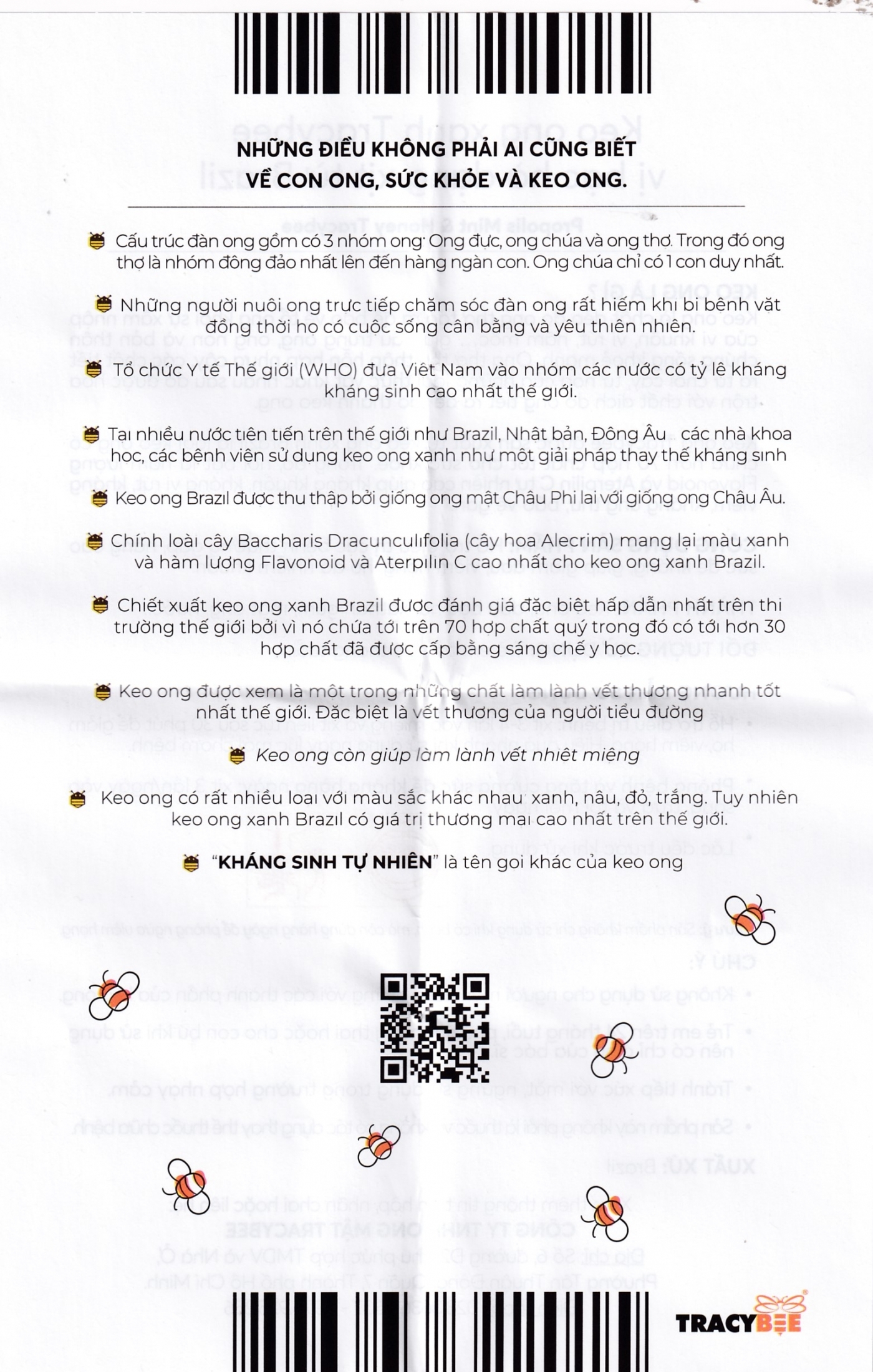 Hình ảnh Keo ong xanh Tracybee Propolis Mint & Honey vị bạc hà giúp giảm đau, viêm họng, ho do nhiễm khuẩn (30ml)