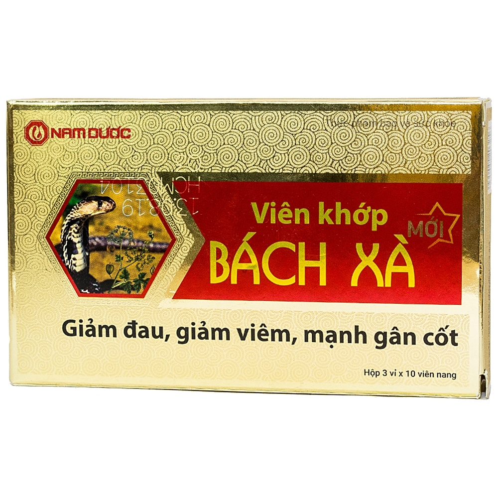 Hình ảnh Viên khớp Bách Xà giảm đau, giảm viêm, mạnh gân cốt (3 vỉ x 10 viên) 