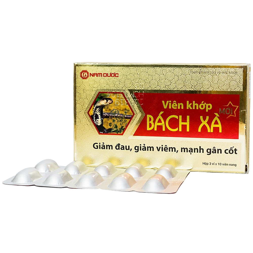 Hình ảnh Viên khớp Bách Xà giảm đau, giảm viêm, mạnh gân cốt (3 vỉ x 10 viên) 