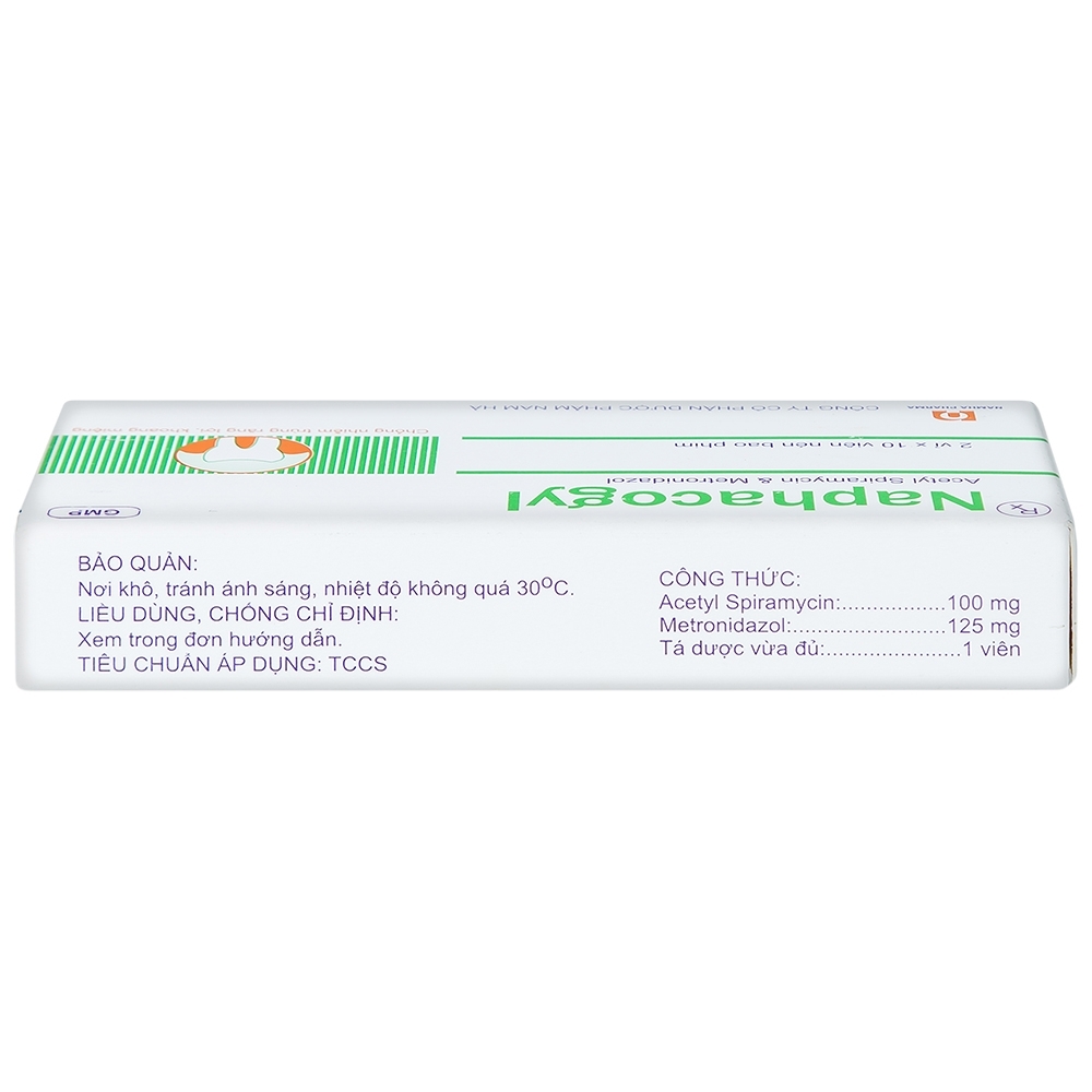 Hình ảnh Thuốc Naphacogyl Nam Hà phòng ngừa và điều trị nhiễm trùng răng miệng (2 vỉ x 10 viên)