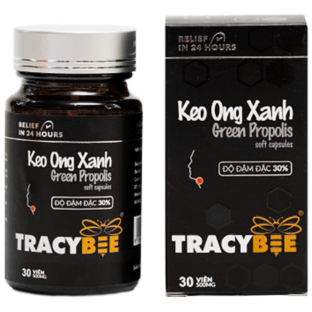 Hình ảnh Viên uống Keo Ong Xanh Propolis Tracybee bổ sung kháng thể tự nhiên của keo ong (30 viên)