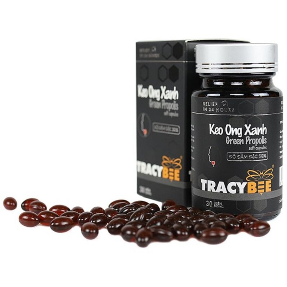 Hình ảnh Viên uống Keo Ong Xanh Propolis Tracybee bổ sung kháng thể tự nhiên của keo ong (30 viên)