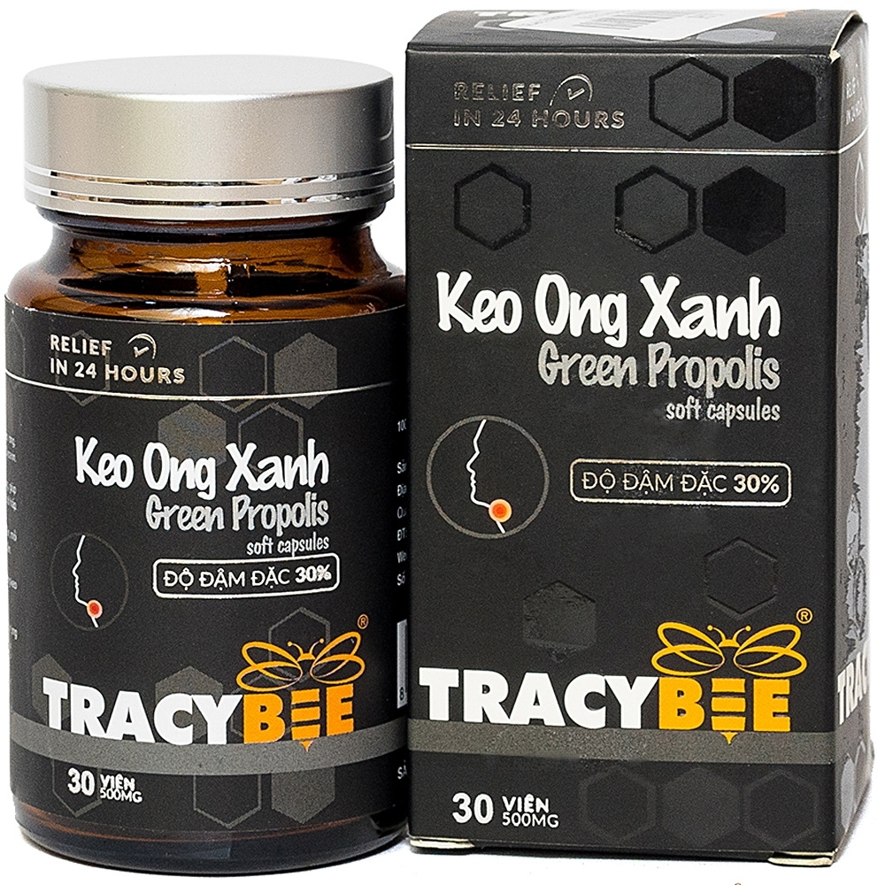 Hình ảnh Viên uống Keo Ong Xanh Propolis Tracybee bổ sung kháng thể tự nhiên của keo ong (30 viên)