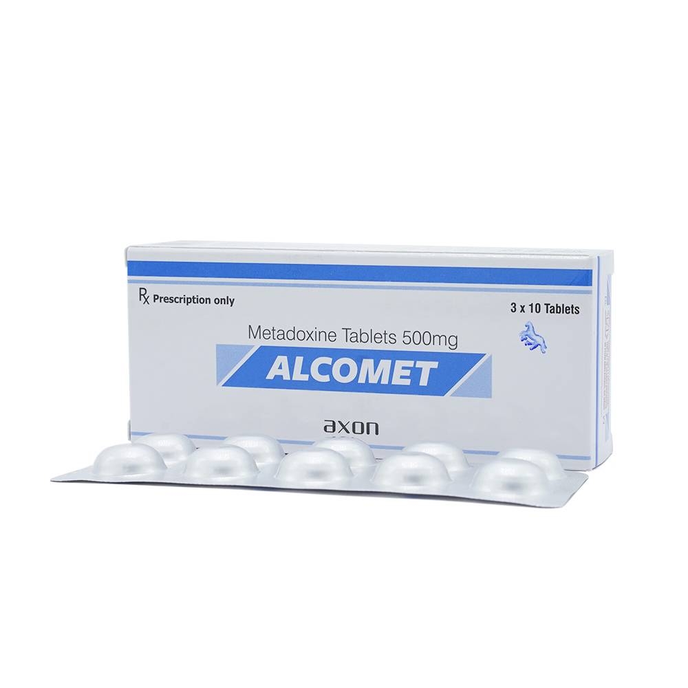 Hình ảnh Thuốc Alcomet Axon điều trị nhiễm độc rượu cấp tính, gan nhiễm mỡ do rượu (3 vỉ x 10 viên)
