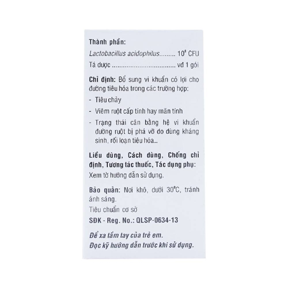 Hình ảnh Bột Bailuzym Hasan bổ sung vi khuẩn có lợi cho đường tiêu hóa (30 gói x 1g)