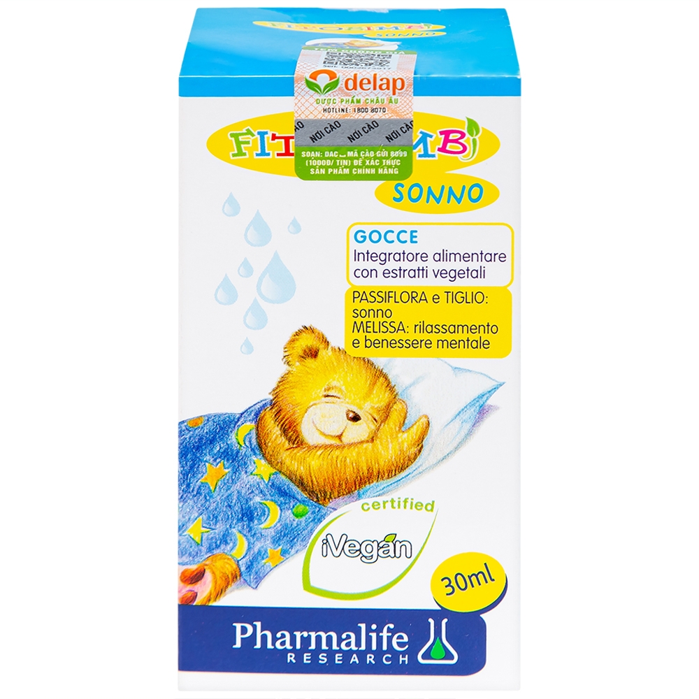 Hình ảnh Dung dịch Fitobimbi Sonno Pharmalife hỗ trợ cải thiện giấc ngủ (30ml)