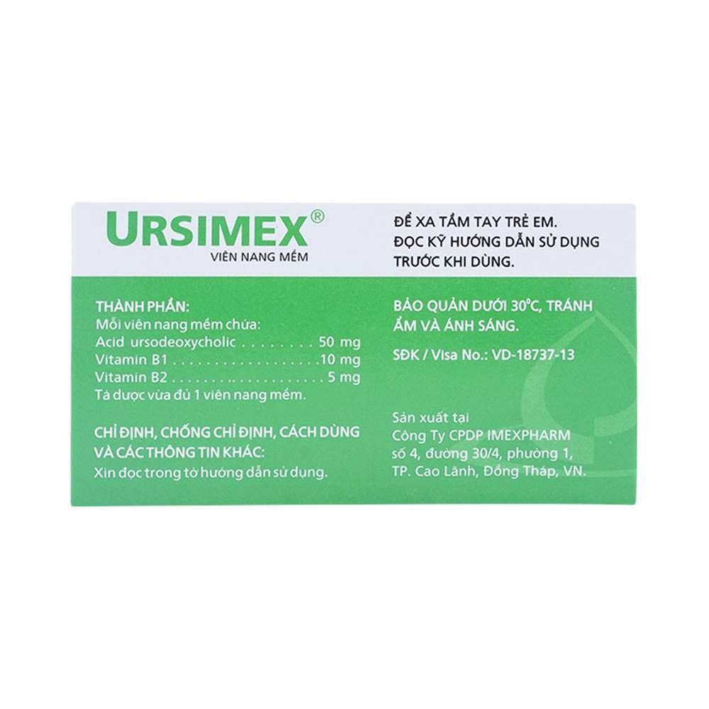 Hình ảnh Thuốc Ursimex Imexpharm cải thiện chức năng gan (6 vỉ x 10 viên)