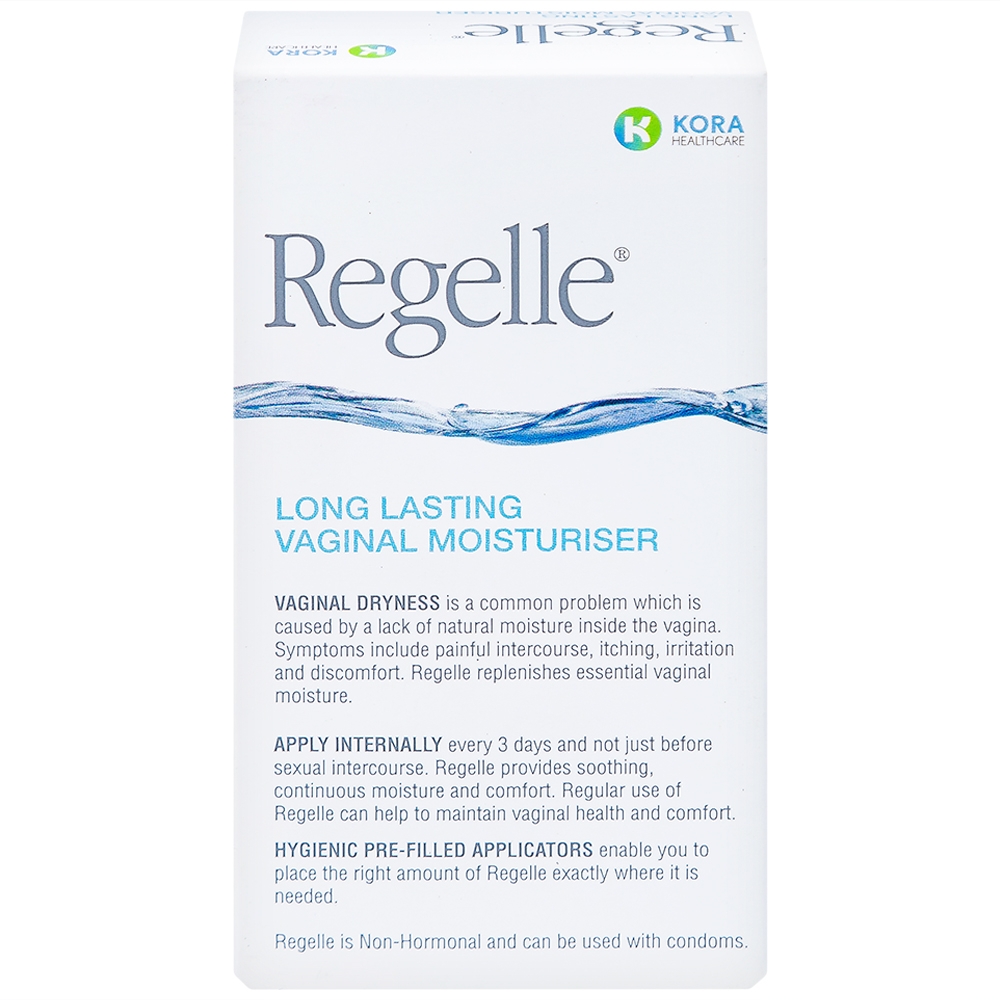 Hình ảnh Gel đặt giữ ẩm âm đạo Regelle Kora Healthcare 6.5g cải thiện khô, đau âm đạo (6 tuýp)