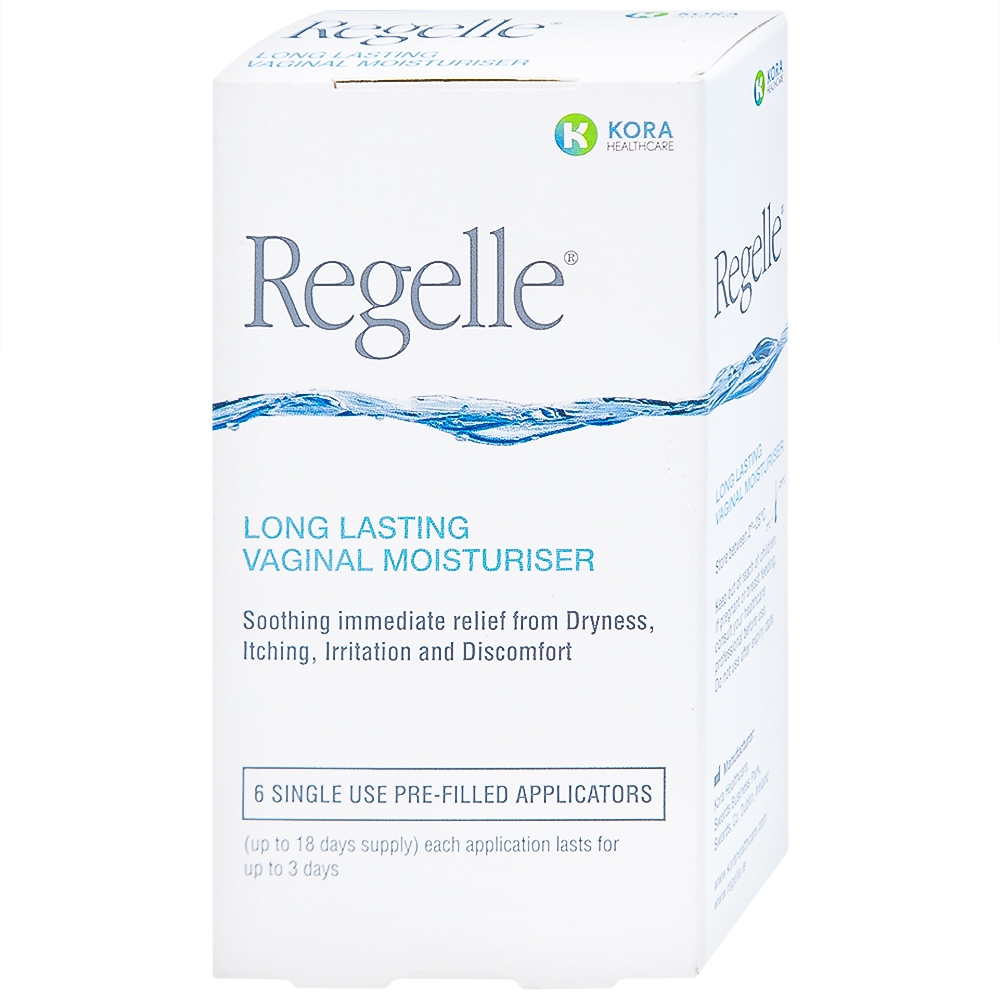 Hình ảnh Gel đặt giữ ẩm âm đạo Regelle Kora Healthcare 6.5g cải thiện khô, đau âm đạo (6 tuýp)