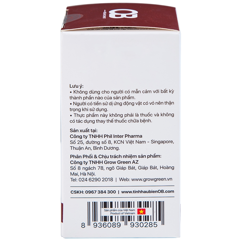 Hình ảnh Tinh chất hàu biển OB Phil Inter Pharma hỗ trợ tăng cường sinh lực, cải thiện sinh lý nam (30 viên)