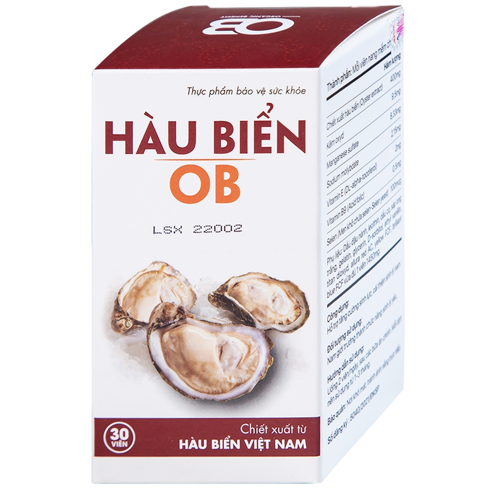 Hình ảnh Tinh chất hàu biển OB Phil Inter Pharma hỗ trợ tăng cường sinh lực, cải thiện sinh lý nam (30 viên)