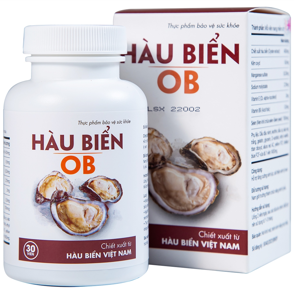 Hình ảnh Tinh chất hàu biển OB Phil Inter Pharma hỗ trợ tăng cường sinh lực, cải thiện sinh lý nam (30 viên)