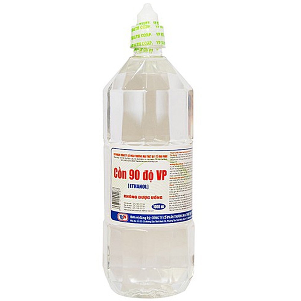 Hình ảnh Cồn 90 độ Vĩnh Phúc tiệt trùng các dụng cụ y tế (1000ml)