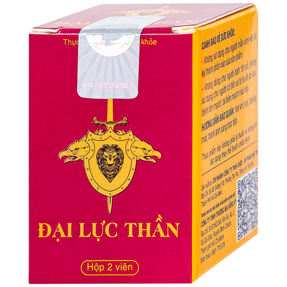 Hình ảnh Viên uống Đại Lực Thần Đắk Tín hỗ trợ tăng cường sinh lực, bồi bổ nguyên khí (2 viên)