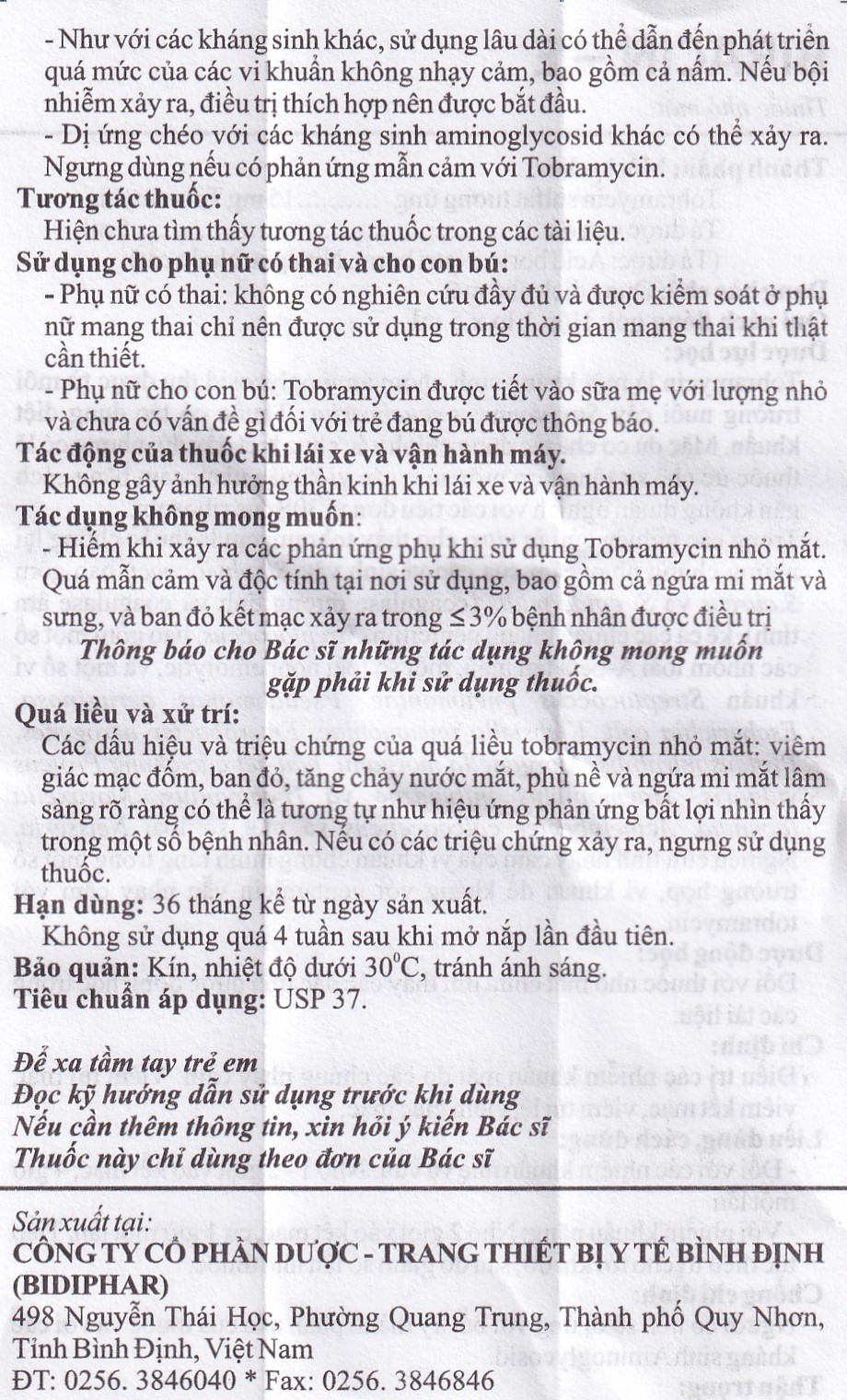 Hình ảnh Thuốc nhỏ mắt Biracin-E Bidiphar điều trị các nhiễm khuẩn mắt do các chủng nhạy cảm (5ml)