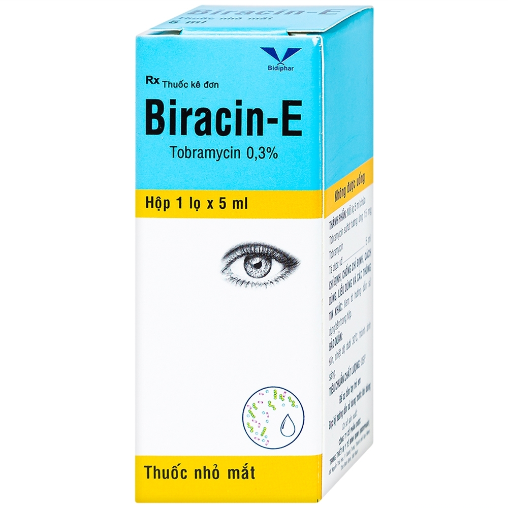 Hình ảnh Thuốc nhỏ mắt Biracin-E Bidiphar điều trị các nhiễm khuẩn mắt do các chủng nhạy cảm (5ml)