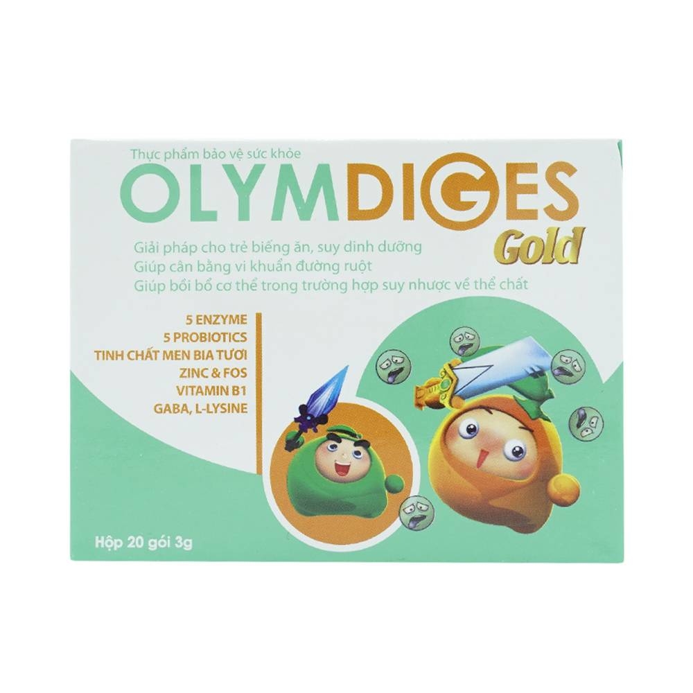 Hình ảnh Cốm Olymdiges Gold Olympus bổ sung men tiêu hóa và các vi khuẩn có lợi đường ruột (20 gói x 3g)