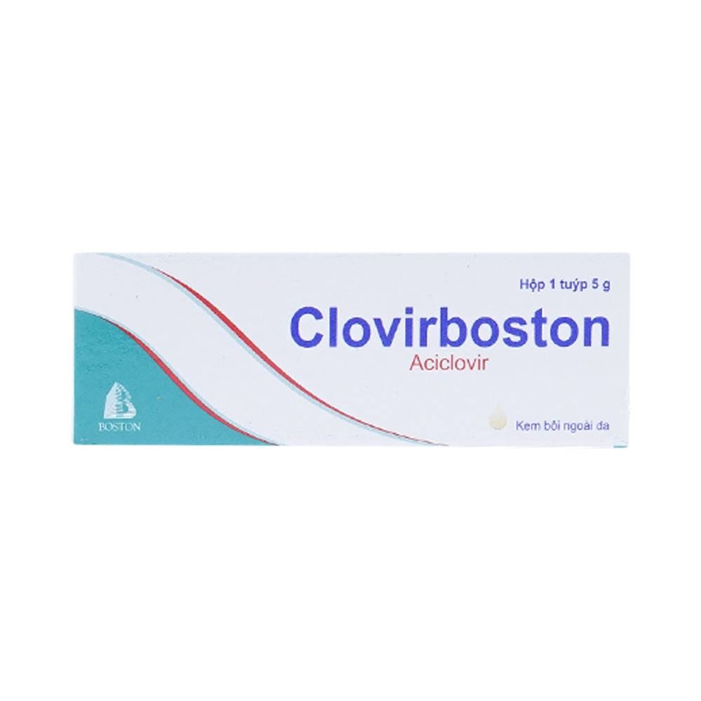 Hình ảnh Kem bôi ngoài da Clovirboston điều trị nhiễm Herpes Simplex môi và mặt khởi phát và tái phát (5g)