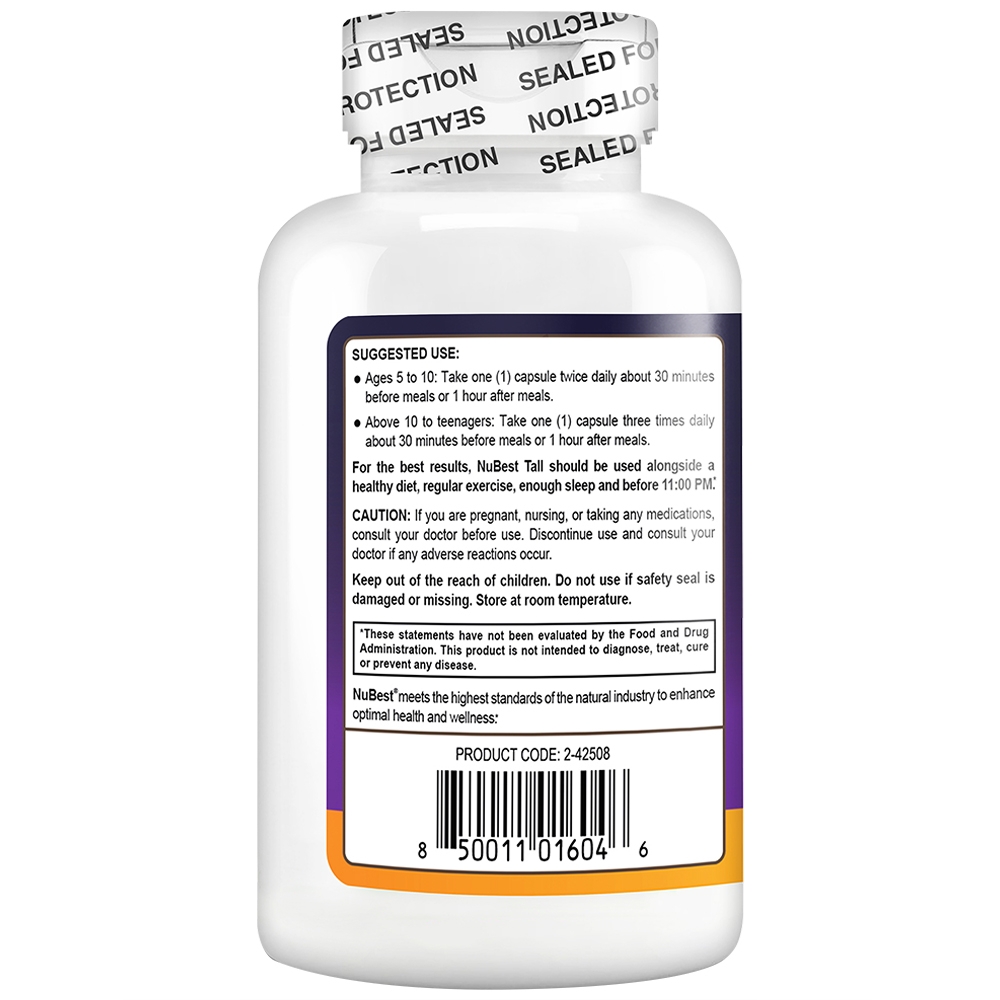 Hình ảnh  Thực phẩm bảo vệ sức khỏe Nubest Tall bổ sung canxi hỗ trợ phát triển xương, răng chắc khỏe (60 viên)