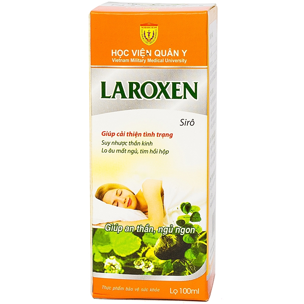 Hình ảnh Siro Laroxen HVQY giúp an thần ngủ ngon giấc (100ml)