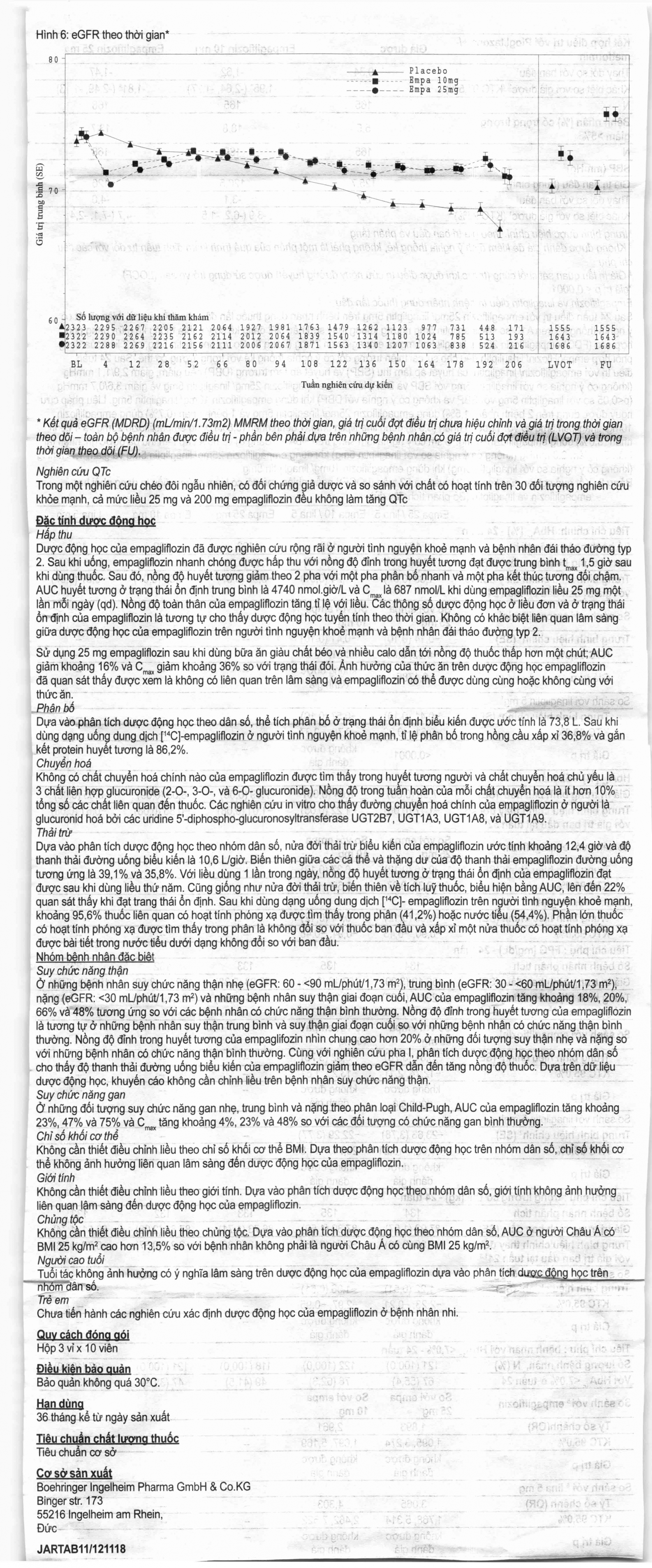 Hình ảnh Viên nén Jardiance 25mg Boehringer điều trị đái tháo đường típ 2 (3 vỉ x 10 viên)