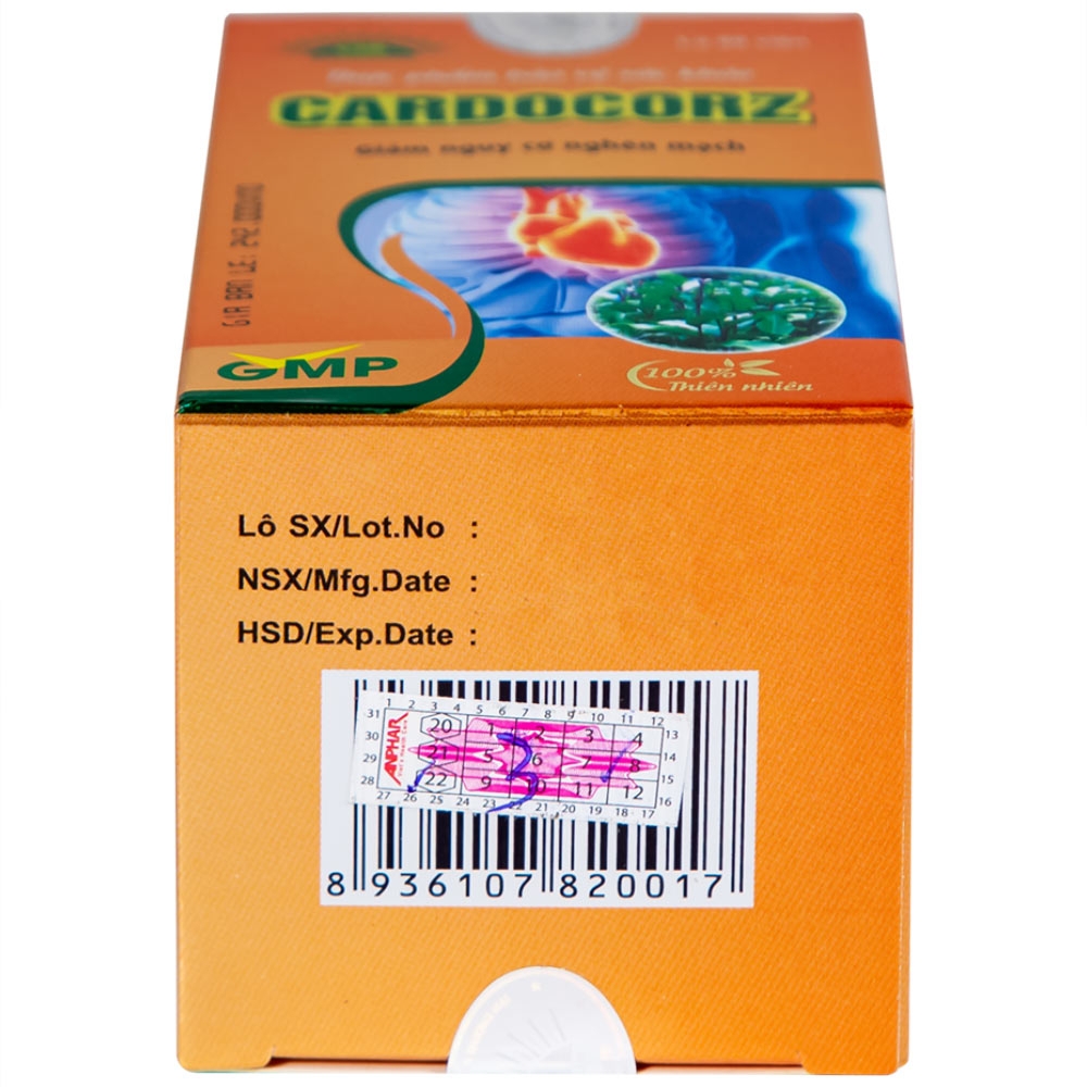 Hình ảnh Viên uống Cardocorz NanoFrance tăng cường lưu thông máu, giảm nguy cơ huyết khổi (60 viên)