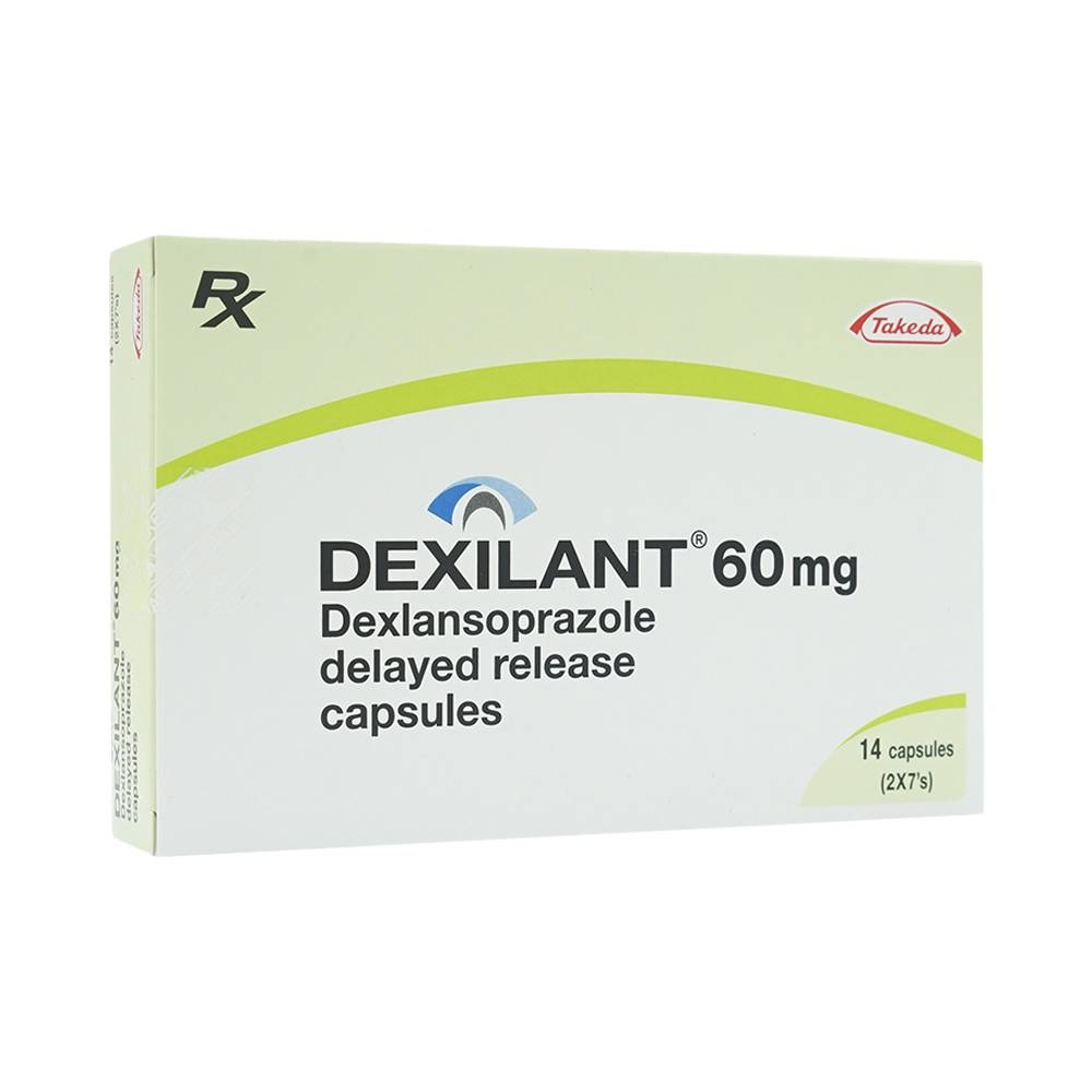 Hình ảnh Thuốc Dexilant 60mg Takeda điều trị bệnh trào ngược dạ dày thực quản (2 vỉ x 7 viên)