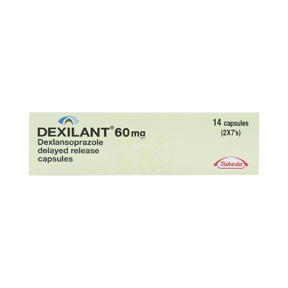 Hình ảnh Thuốc Dexilant 60mg Takeda điều trị bệnh trào ngược dạ dày thực quản (2 vỉ x 7 viên)