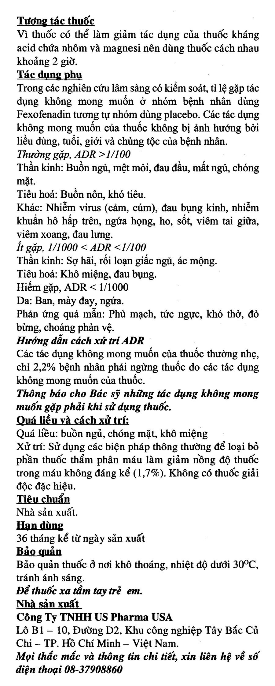 Hình ảnh Viên nén Nadifex 180 USP giảm viêm mũi dị ứng, hắt hơi, chảy mũi (1 vỉ x 10 viên)