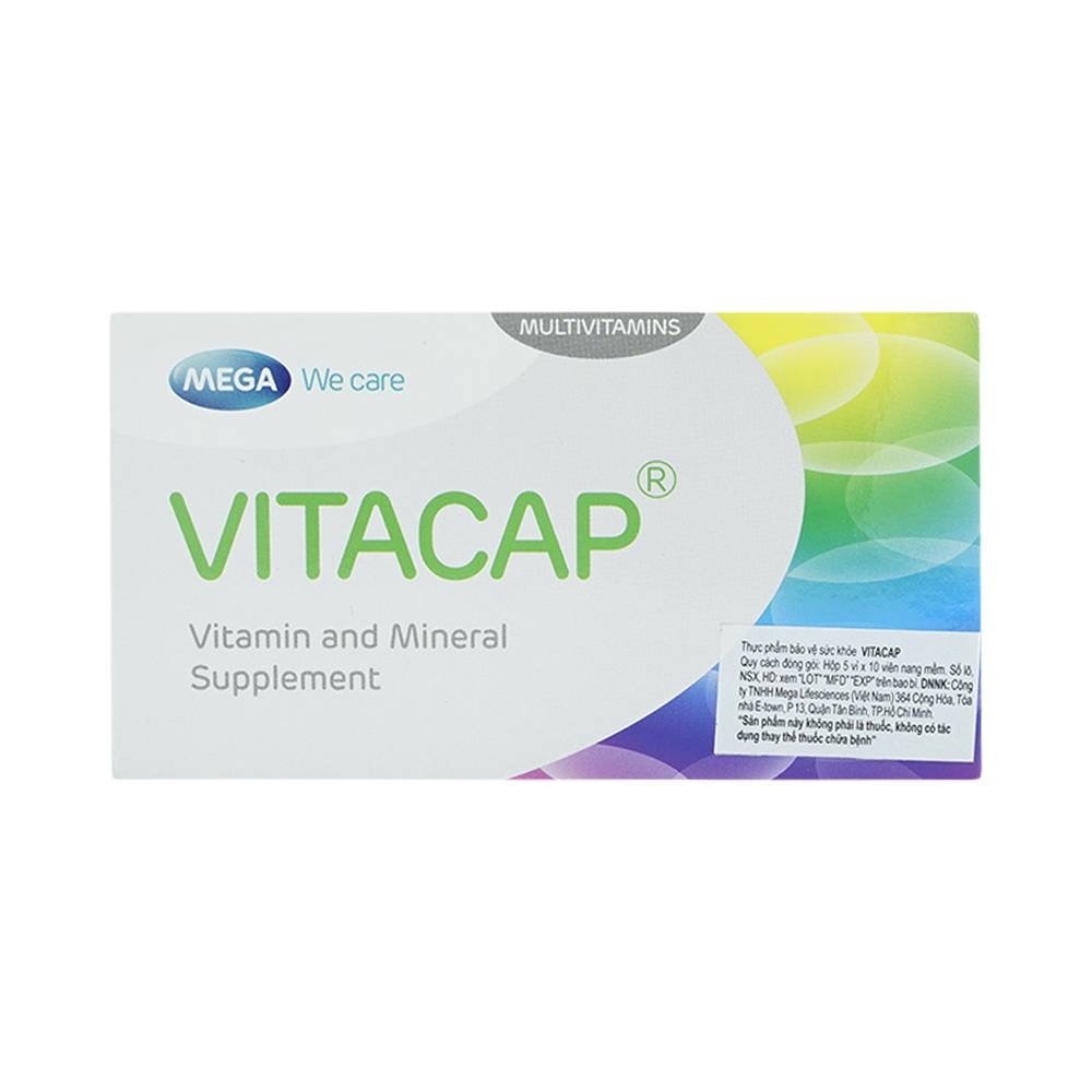Hình ảnh Viên uống Vitacap Mega We Care bổ sung Vitamin và khoáng chất cho cơ thể (5 vỉ x 10 viên)