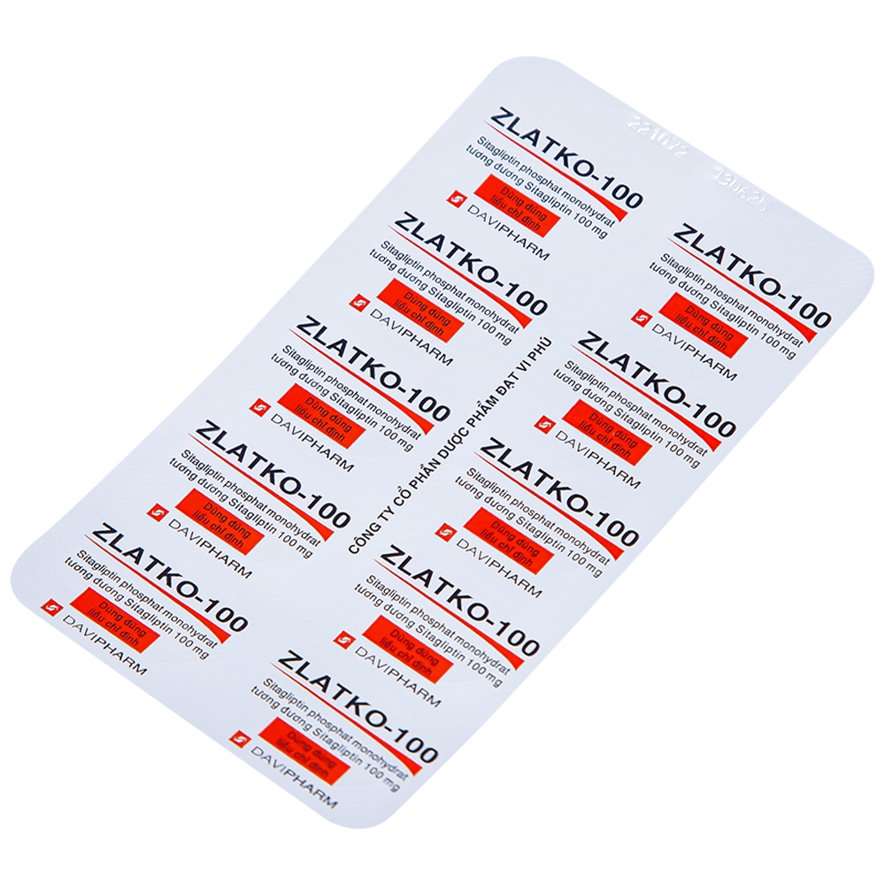 Hình ảnh Thuốc Zlatko-100 DaviPharm điều trị đái tháo đường típ 2 (3 vỉ x 10 viên)
