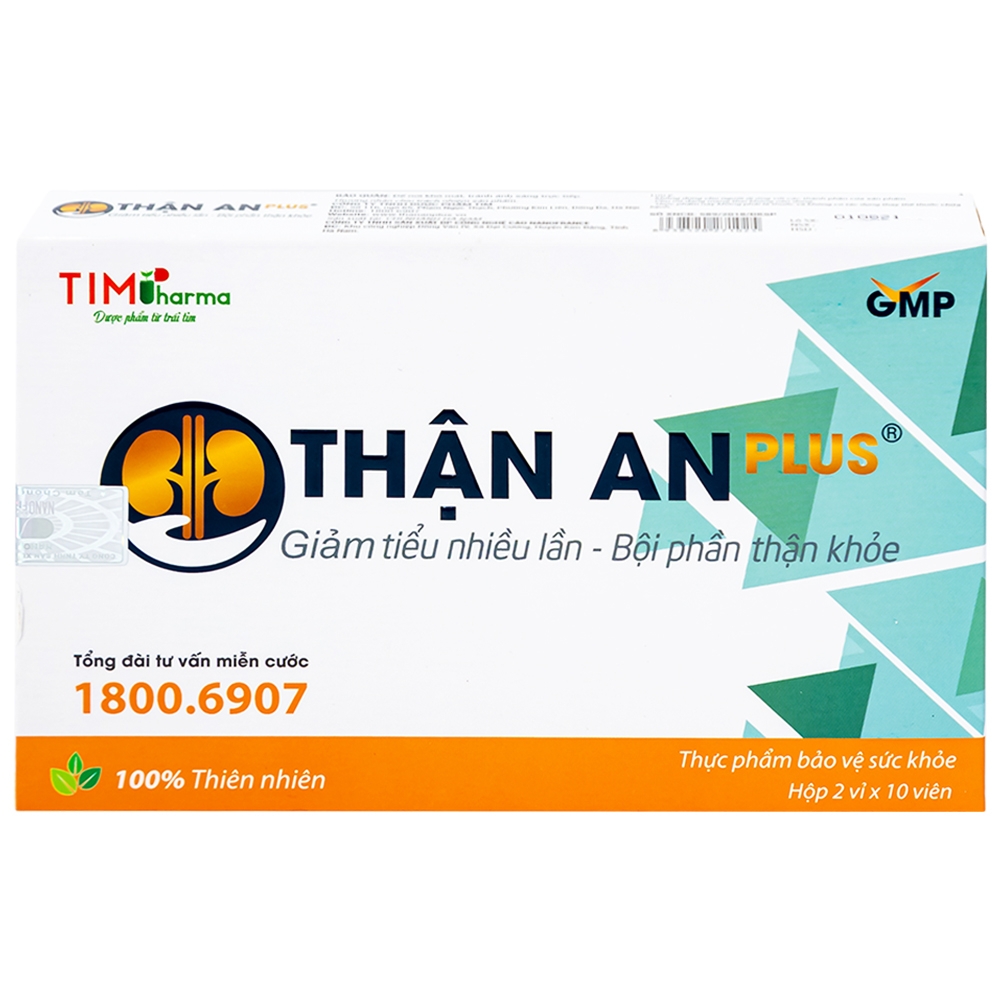 Hình ảnh Viên uống Thận An Plus giảm tiểu nhiều lần, bội phần thận khỏe (2 vỉ x 10 viên)
