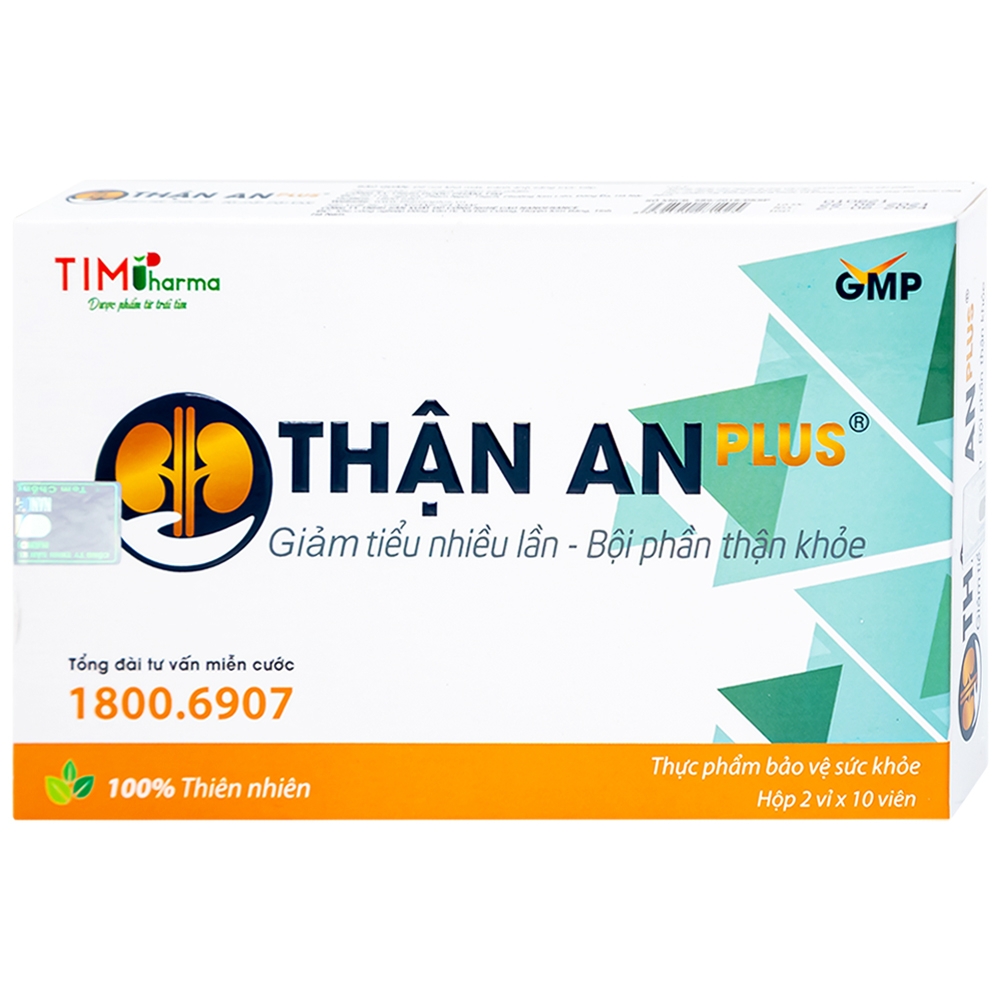 Hình ảnh Viên uống Thận An Plus giảm tiểu nhiều lần, bội phần thận khỏe (2 vỉ x 10 viên)