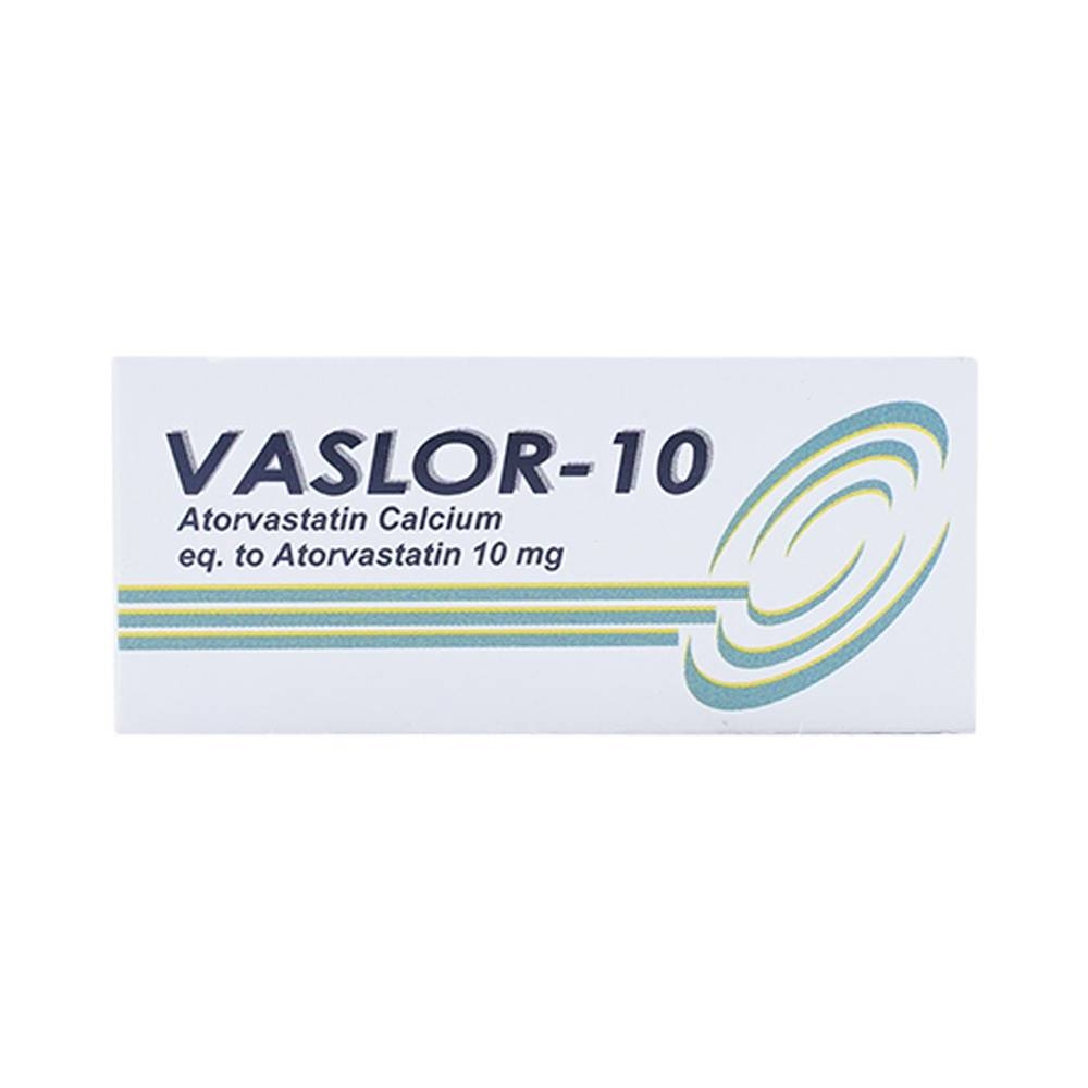 Hình ảnh Thuốc Vaslor 10 Davi Pharm giảm cholesterol và triglycerid trong máu (4 vỉ x 7 viên)