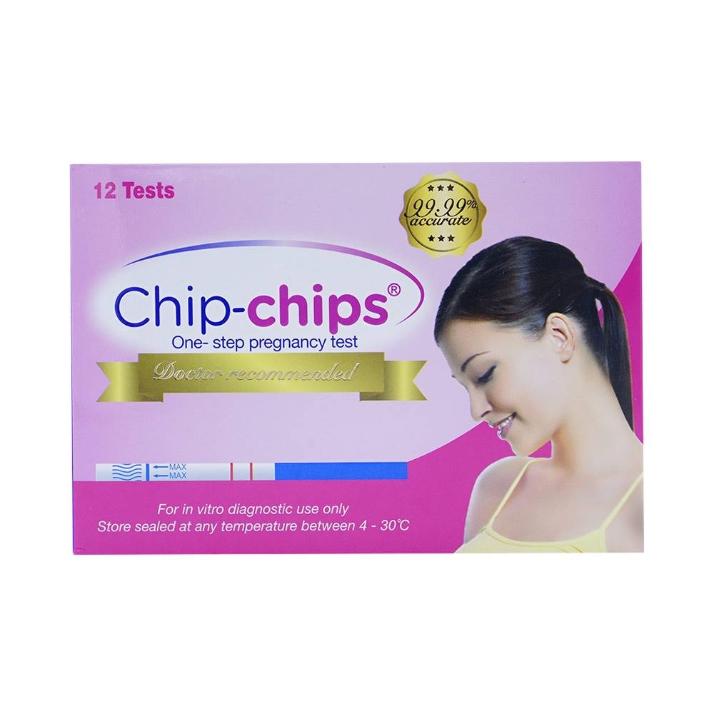 Hình ảnh Dụng cụ phát hiện thai sớm Chip-Chips Tanaphar sau giao hợp 7 - 10 ngày (12 que)