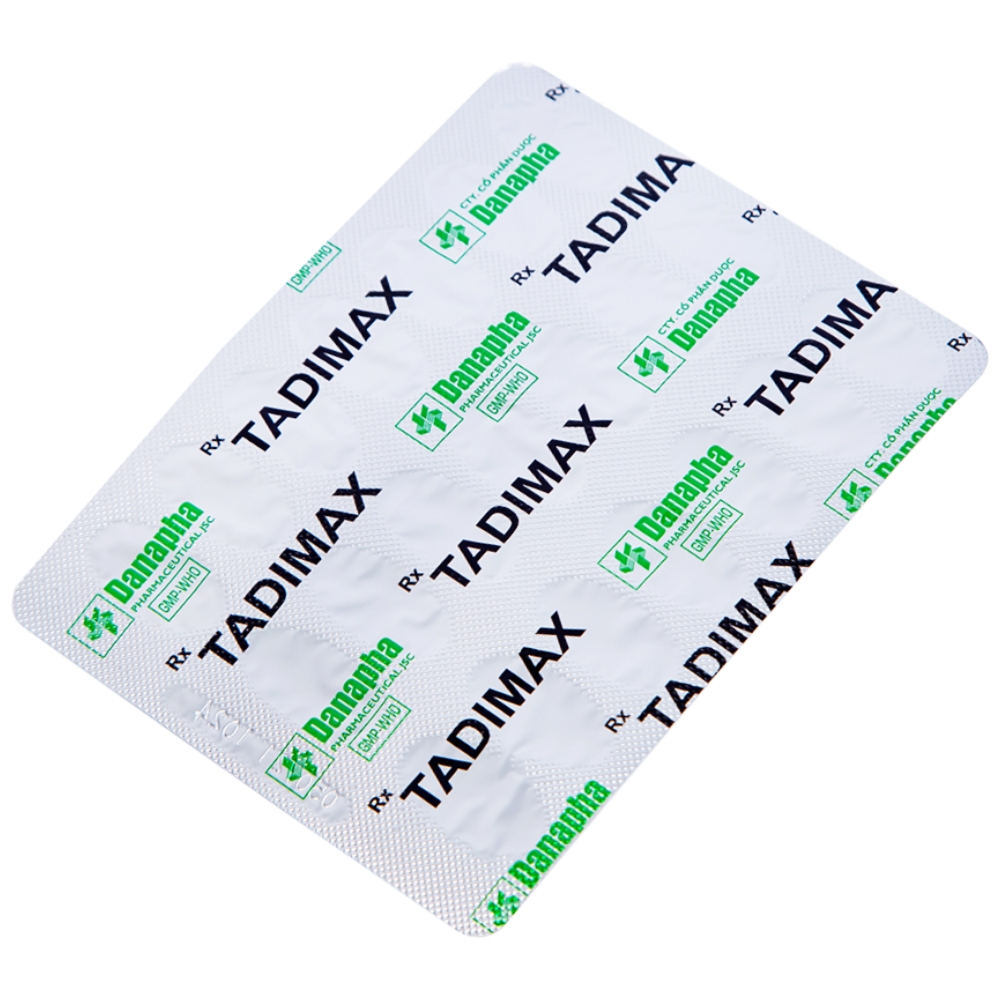 Hình ảnh Thuốc Tadimax Danapha điều trị phì đại lành tính tuyến tiền liệt và u xơ tử cung (2 vỉ x 21 viên)