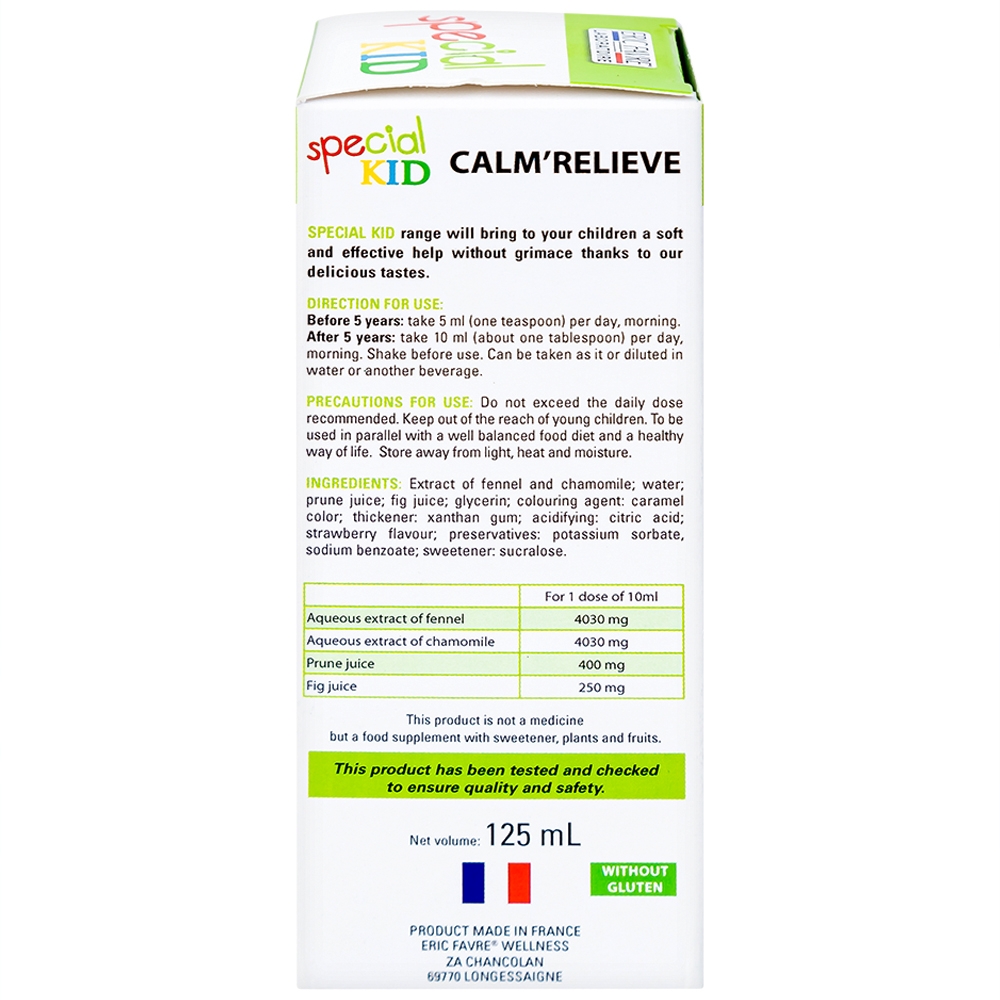 Hình ảnh Siro Special Kid Soulag'Doux hỗ trợ nhuận tràng, giúp kích thích tiêu hóa (125ml)