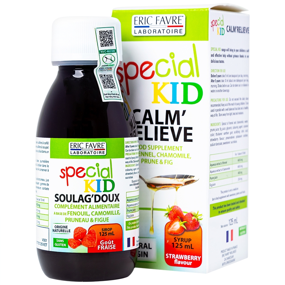 Hình ảnh Siro Special Kid Soulag'Doux hỗ trợ nhuận tràng, giúp kích thích tiêu hóa (125ml)