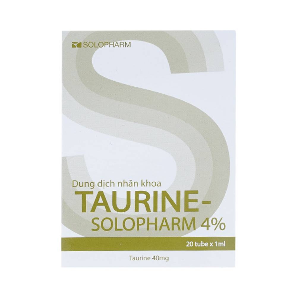 Hình ảnh Dung dịch nhãn khoa Taurine-Solopharm 4% điều trị loạn dưỡng giác mạc, viêm giác mạc (20 tuýp x 1ml) 