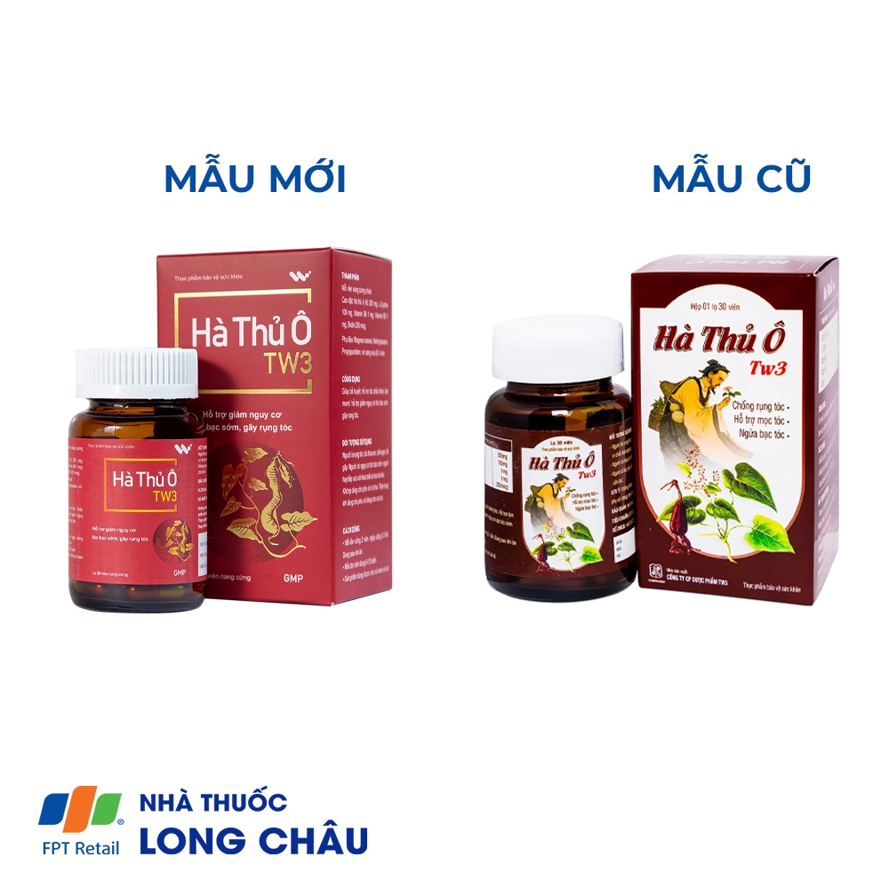 Hình ảnh Viên uống Hà Thủ Ô TW3 hỗ trợ giảm nguy cơ tóc bạc sớm, gãy rụng tóc (30 viên)