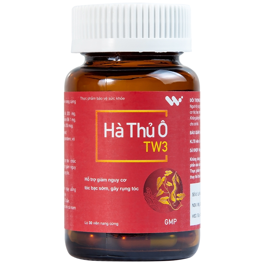 Hình ảnh Viên uống Hà Thủ Ô TW3 hỗ trợ giảm nguy cơ tóc bạc sớm, gãy rụng tóc (30 viên)
