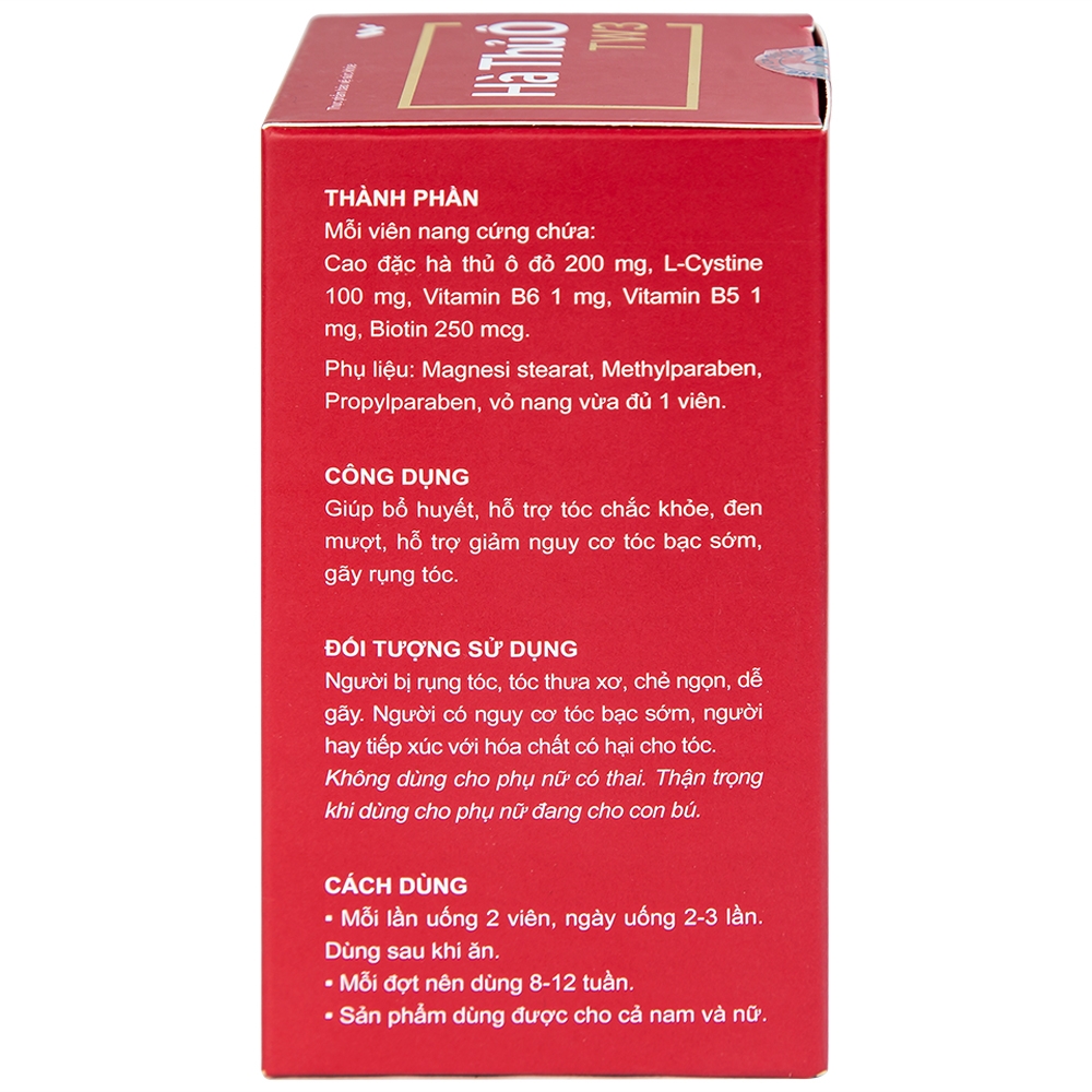 Hình ảnh Viên uống Hà Thủ Ô TW3 hỗ trợ giảm nguy cơ tóc bạc sớm, gãy rụng tóc (30 viên)