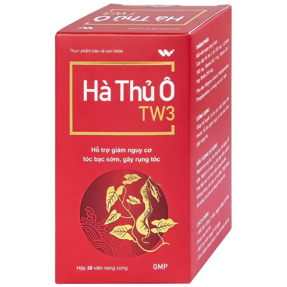 Hình ảnh Viên uống Hà Thủ Ô TW3 hỗ trợ giảm nguy cơ tóc bạc sớm, gãy rụng tóc (30 viên)
