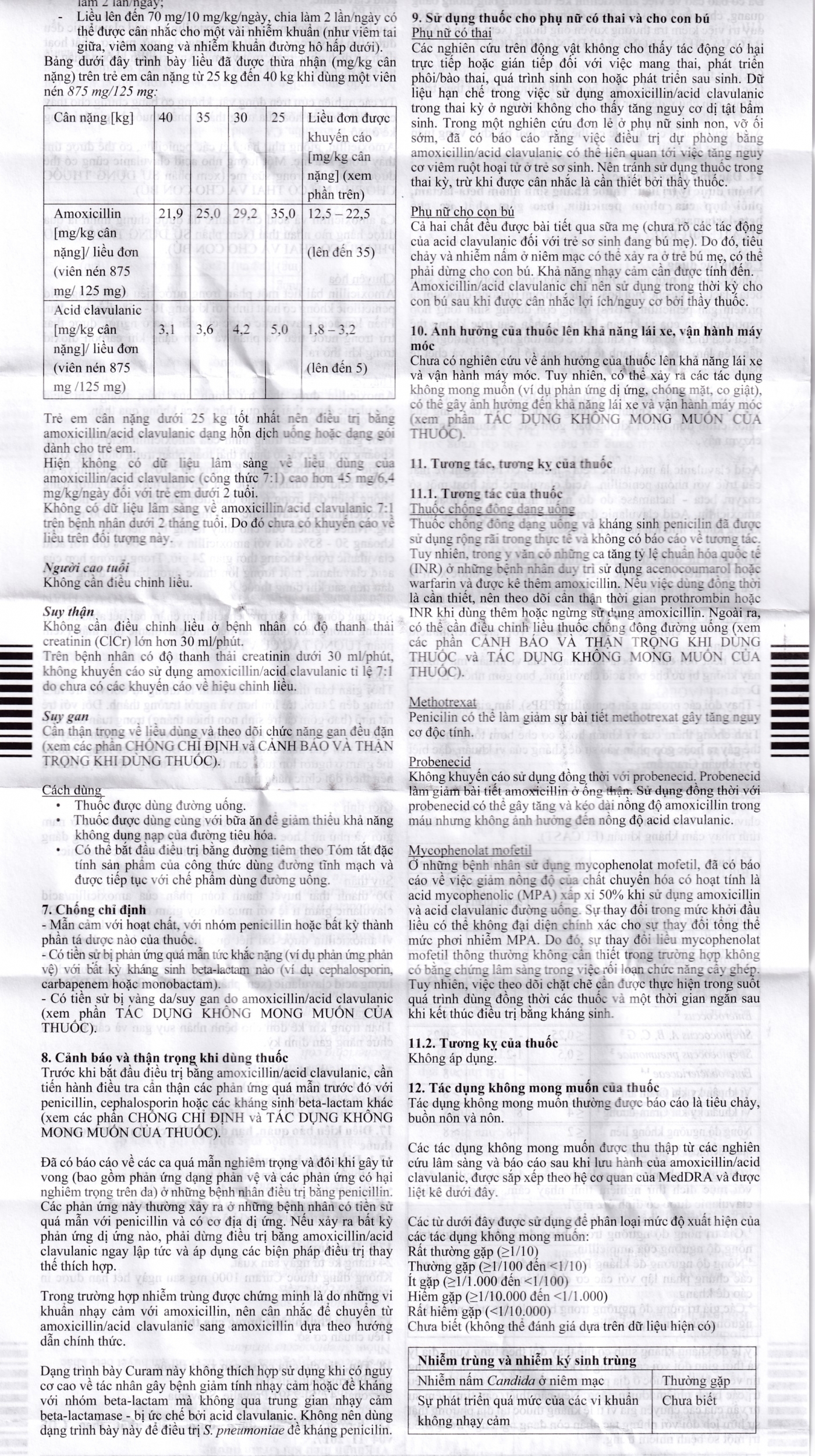 Hình ảnh Thuốc Curam 1000mg Sandoz điều trị nhiễm khuẩn (10 vỉ x 8 viên)