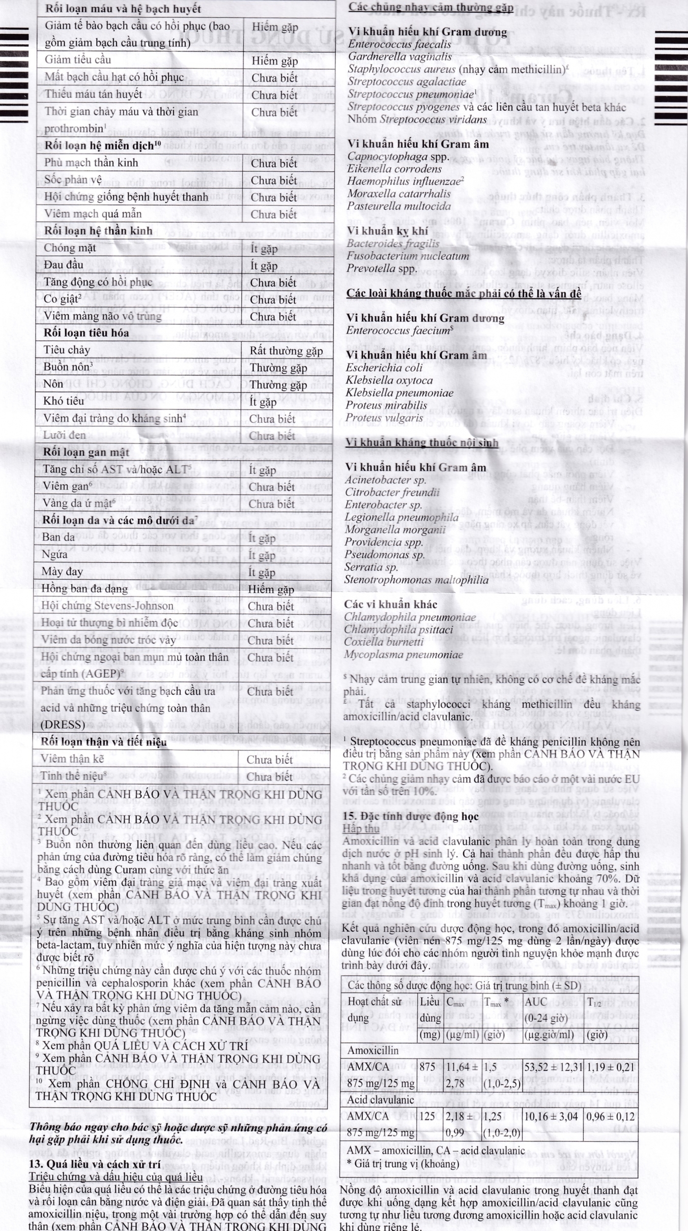 Hình ảnh Thuốc Curam 1000mg Sandoz điều trị nhiễm khuẩn (10 vỉ x 8 viên)