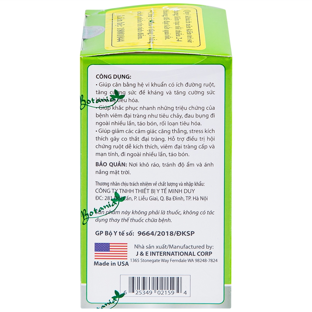 Hình ảnh Viên uống BoniBaio Botania giúp cân bằng hệ vi khuẩn có ích đường ruột (30 viên)