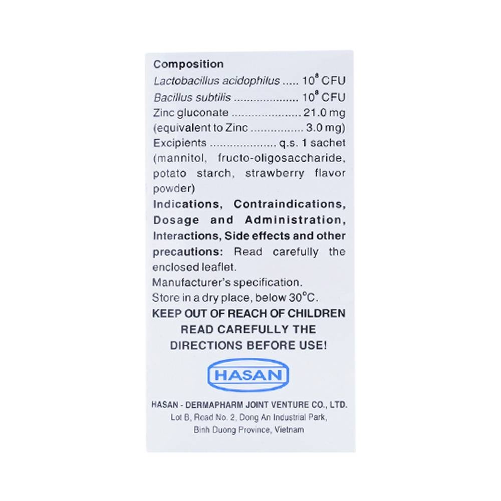 Hình ảnh Thuốc bột Aibezym Hasan bổ sung vi khuẩn có lợi cho đường tiêu hóa (30 gói x 2g)